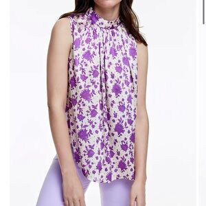 SMYTHE Gathered Shell Sleeveless Floral Top - Size M - NWT ($350)!